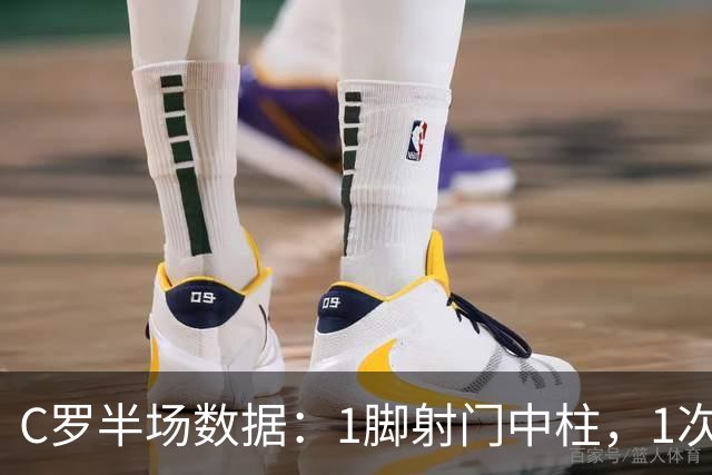 C罗半场数据：1脚射门中柱，1次过人，9次触球2次丢球，评分6.6
